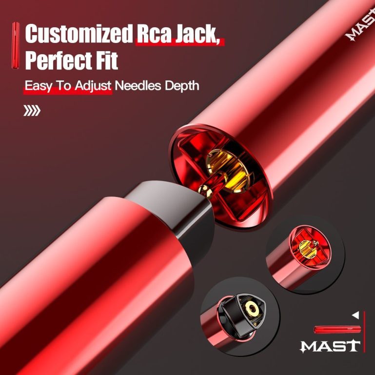 Mast Tour Y22 Wireless Tattoo Machine - Kablosuz Dövme Makinesi - Red