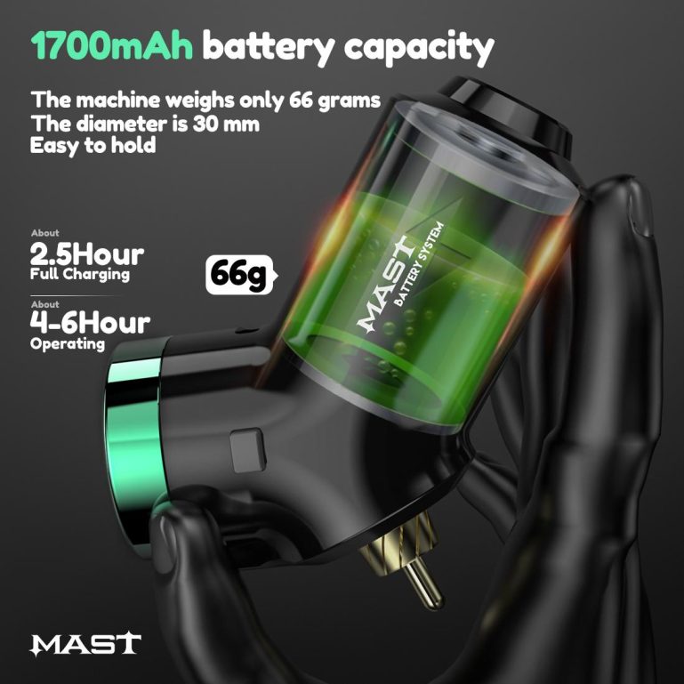 Mast T3 Wireless Battery P136 - Black - Kablosuz Pil Adaptör