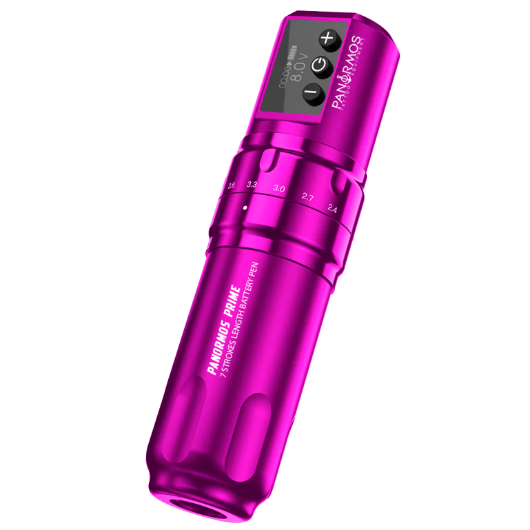 Panormos Prime 10. Yıl Özel Seri Kablosuz Dövme Makinesi - 2 Adet Pil + Panormos Logo'lu Çanta - Pink