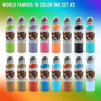 World Famous 16 Color Ink Set 1oz/30ml -2