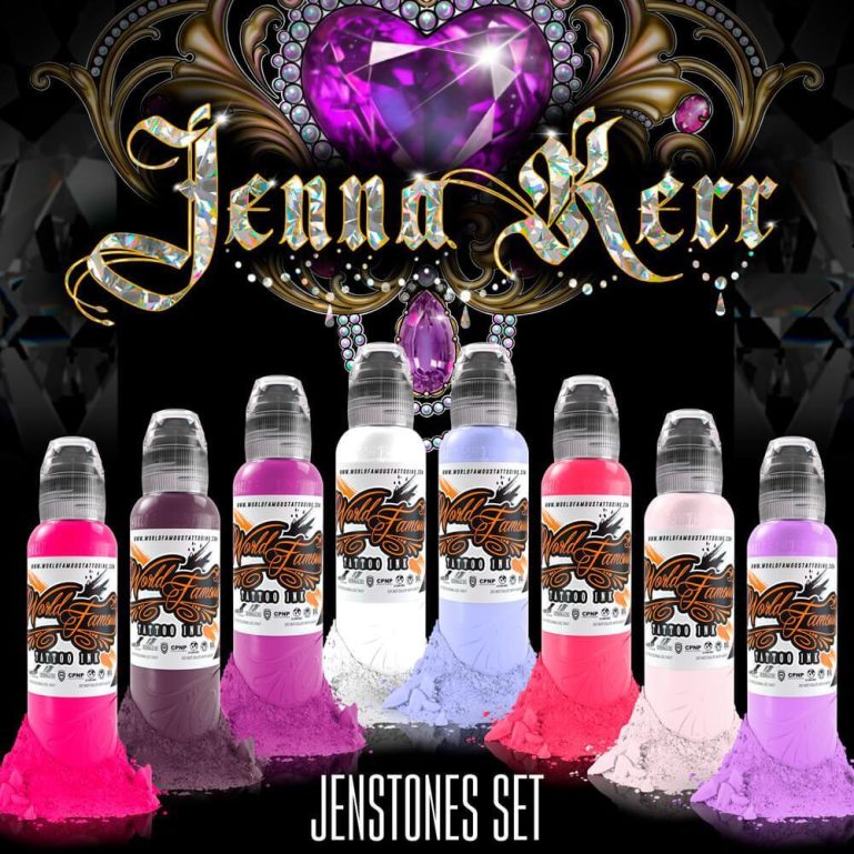 Jenna Kerr Jenstone Color 8'lı Set - World Famous Ink Dövme Boyası - 1oz/30ml